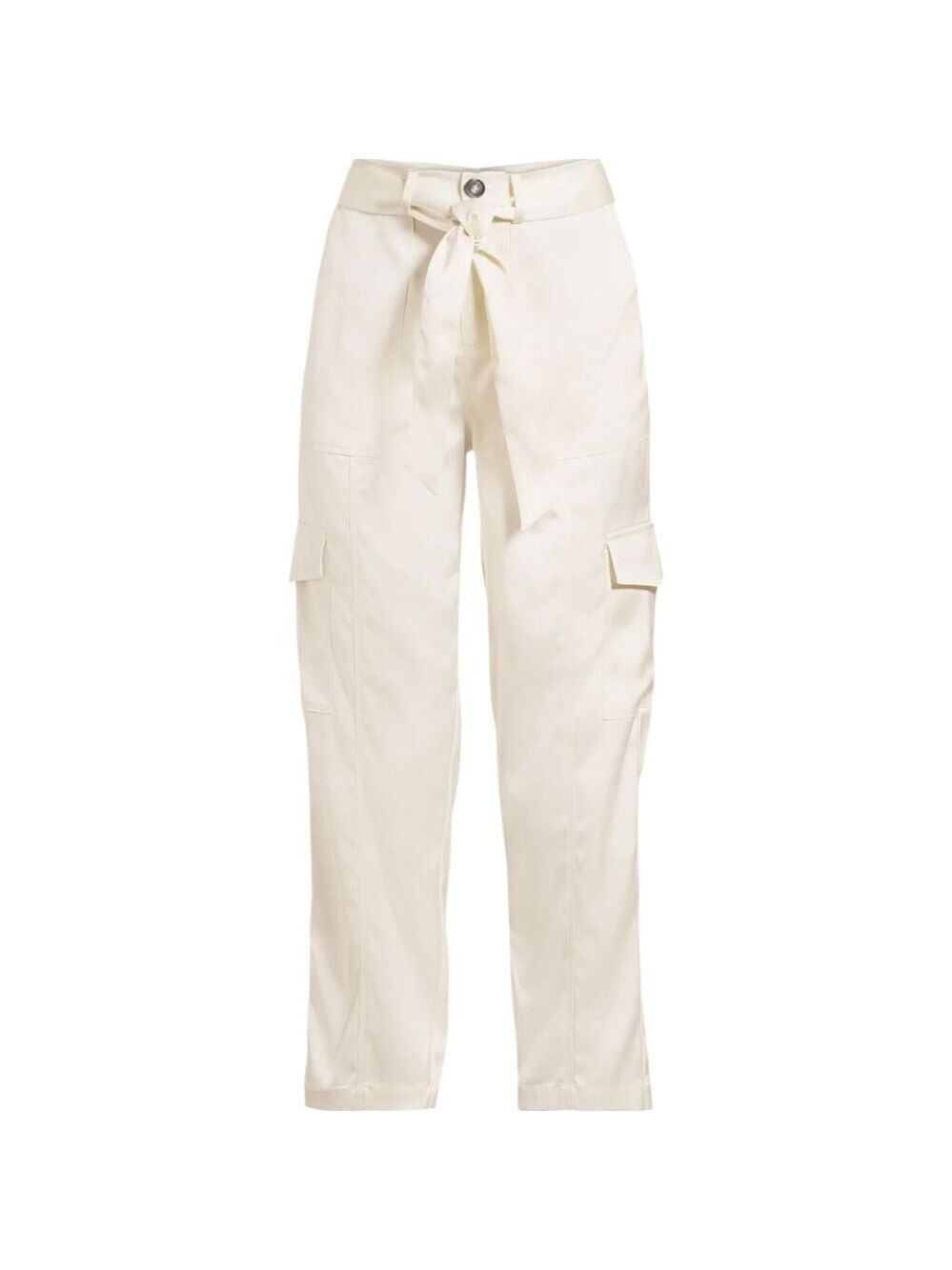 Sofia Jeans Women's Tapered High Rise Satin Cargo Pants, 27" Inseam, Size 16 - Picture 4 of 8